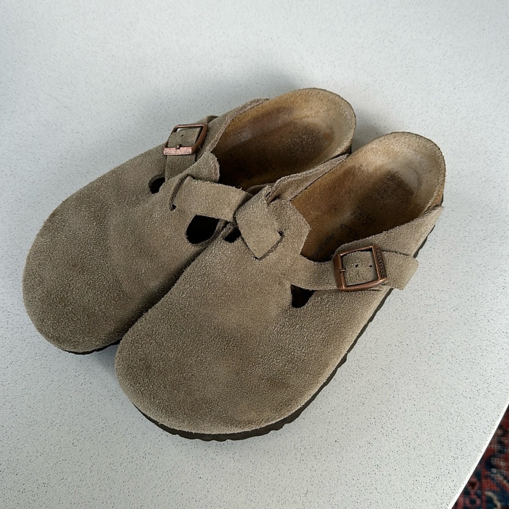 Birkenstock Boston suede clogs soft footbed